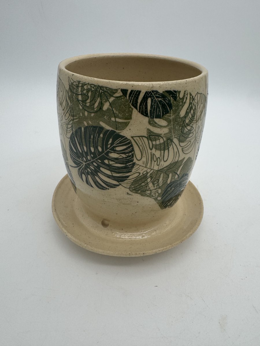 Maati Ceramics planter with built-in drainage